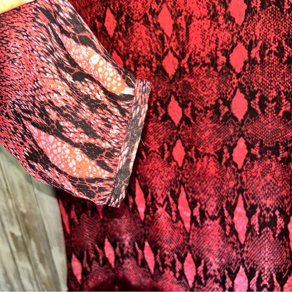 BB Dakota Red Snake Print Dress - Picture 3 of 5